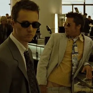😑 Tyler Durden Fight Club película, club de la pelea, brad pitt, edward norton telegram sticker