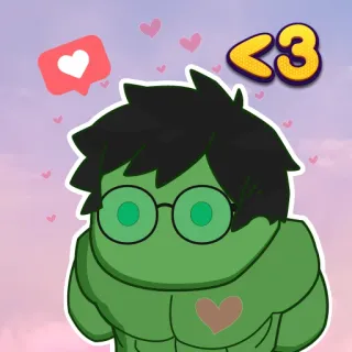 😍 мультфильм, сердце, лайк, любовь, эмоции telegram sticker