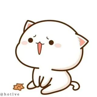 🥺 @hotlve cat, cute, cartoon, kawaii, animal, sticker telegram sticker