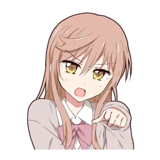 👆 anime, girl, pointing, character, cute telegram sticker