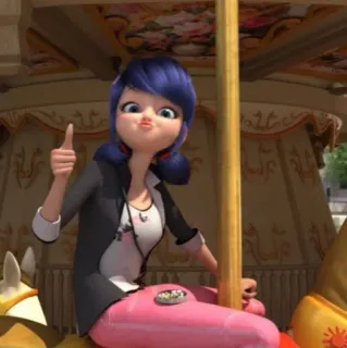 😚 Marinette Dupain-Cheng Miraculous: Tales of Ladybug & Cat Noir kartun, anime, Miraculous Ladybug, Marinette, Dupain-Cheng, Ladybug whatsapp sticker