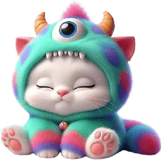 😴 James P. Sullivan Monsters, Inc. kot, kotek, słodki, James P. Sullivan, Potwory i Spółka, kreskówka telegram sticker
