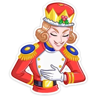 ☺️ นัทแครกเกอร์, ทหารของเล่น, คริสต์มาส, วันหยุด, การ์ตูน, สติกเกอร์ whatsapp sticker