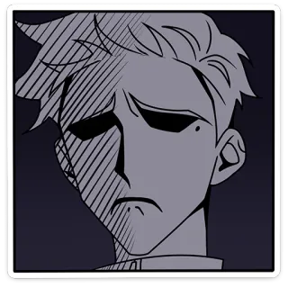 🗿 sad, anime, grayscale, manga, emo telegram sticker