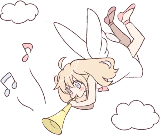 An angel of a girl :: @line_stickers telegram stickers