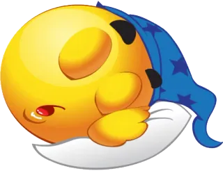 😴 moon, sleep, emoji, night, stars, cartoon whatsapp sticker