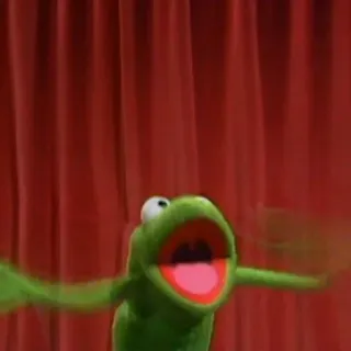 🦋 Kermit The Muppets Kermit la rana, Muppet, pupazzo, rana, verde telegram sticker