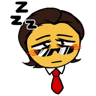😴 ZZZ assonnato, emoji, stanco, cartone animato, dormire, zzz telegram sticker