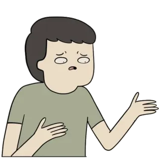 🙀 Cartone animato, Espressione, Confuso, Domanda, Personaggio, Adesivo telegram sticker