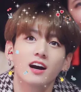 Jungkook BTS by @about_cute_shincha0 .s kang pack 4 whatsapp stickers