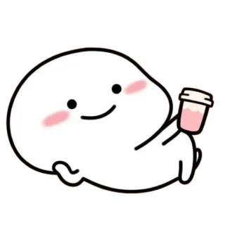 🪃 dễ thương, kawaii, trà sữa trân châu, vui vẻ, thư giãn, hoạt hình, nhãn dán telegram sticker