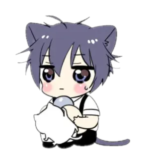 🫐 Anime, Gatto, Chibi, Kawaii telegram sticker