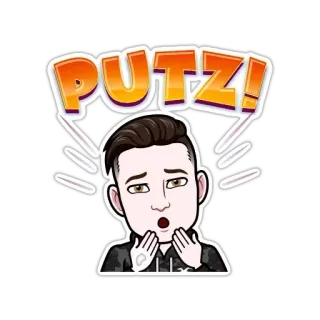 😳 PUTZ! Bitmoji, insulto, offensivo, espressione, parolaccia telegram sticker