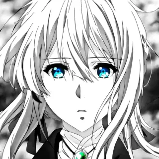 💙 Violet Evergarden Anime, Ragazza, Personaggio, Violet Evergarden, Cartone animato, Triste telegram sticker