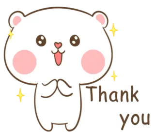 🐽 Thank you urso, fofo, obrigado, grato, apreciação, brilho telegram sticker