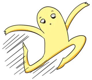 👻 abstract, geel, cartoon, personage, kunst telegram sticker