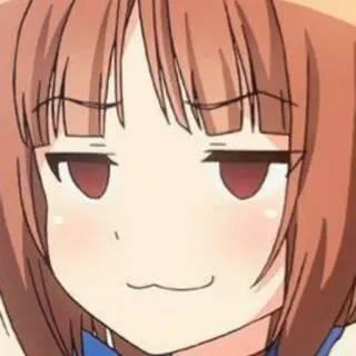 🥴 Anime, arrogant, Cartoon, Mädchen, Gesicht, Ausdruck telegram sticker