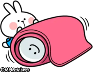 😝 @MHStickers กระต่าย, สัตว์, สติกเกอร์, การ์ตูน telegram sticker