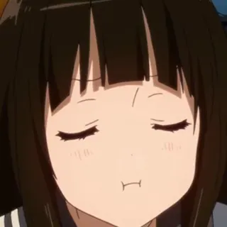😡 Anime, Lindo, Chica, Cara, Expresión telegram sticker