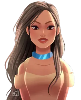 👸 Pocahontas Мультфильм, Дисней, Принцесса, Коренной американец telegram sticker