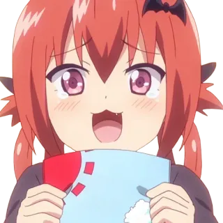 🥰 Satania Gabriel DropOut Anime, Kreskówka, Diabeł, Dziewczyna, Słodkie, Zabawne whatsapp sticker