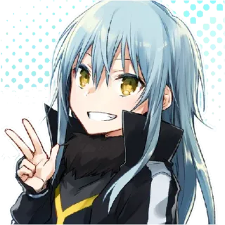 😉 Rimuru Tempest That Time I Got Reincarnated as a Slime Anime, Manga, Rimuru, Tempest, Reencarnado en Slime, Isekai, Slime whatsapp sticker