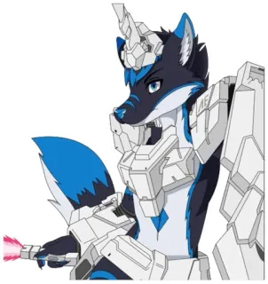💙 Furry, Anime, Mech, Roboter, Gundam, Anthro telegram sticker