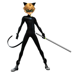 😈 Cat Noir Miraculous: Tales of Ladybug & Cat Noir Chat Noir, Miraculous Ladybug, Supereroe, Cartone animato, Animazione telegram sticker