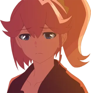 😢 Ragazza anime, Cartone animato, Animazione, Ritratto, Coda di cavallo telegram sticker