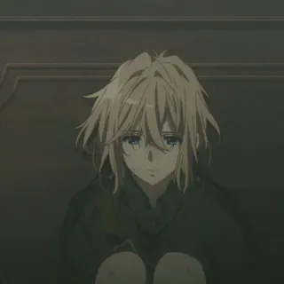 ✨ Violet Evergarden Anime, Ragazza, Triste, Piangendo, Emozionale, Personaggio, Violet Evergarden telegram sticker