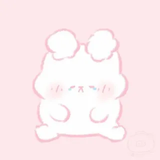 🩰 bunny, cute, pink, animal, fluffy, kawaii telegram sticker