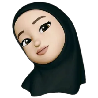 😊 Хиджаб, Женщина, Мусульманка, Аватар, Эмодзи, Ислам, Платок telegram sticker