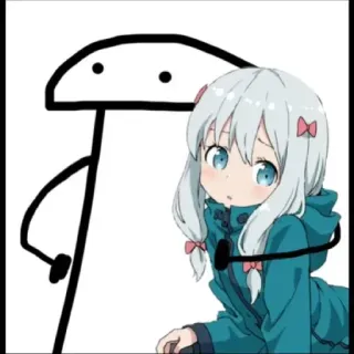 😐 Anime, Dibujos animados, Personaje, Obra de arte, Dibujo telegram sticker