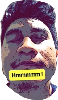🤔 Hmmmmmm! лицо, думает, сомнение, размышляет, мем telegram sticker
