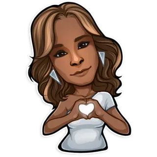 😍 cartoon, heart, love, woman telegram sticker