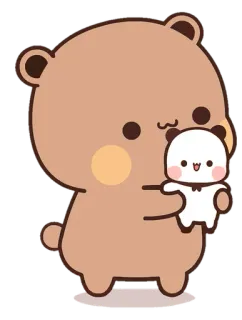 🤎 Медведь, Панда, Милый, Животные, Наклейка, Мультфильм telegram sticker