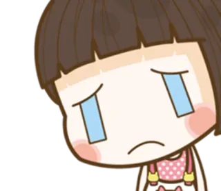 😭 triste, pleurs, dessin animé, fille, larmoyant, animé, manga telegram sticker