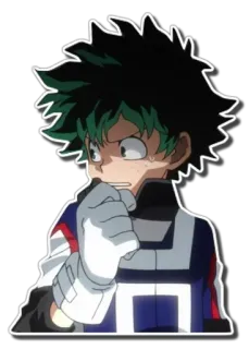 😒 Izuku Midoriya My Hero Academia anime, my hero academia, izuku midoriya, deku, sticker whatsapp sticker