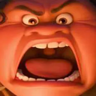 😡 enojado, cara, grito, expresión telegram sticker