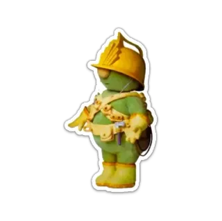 🏗 kreskówka, budowa, postać, kask, śmieszne telegram sticker