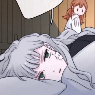 🍷 cartoon, woman, sleepy, anime, illustration telegram sticker