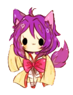😸 Anime, Chibi, Sói, Dễ thương, Kawaii, Manga, Nhân vật whatsapp sticker