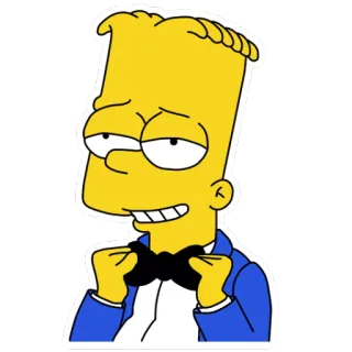 🎩 Bart Simpson The Simpsons Bart Simpson, The Simpsons, cartoon character, animated, sticker telegram sticker