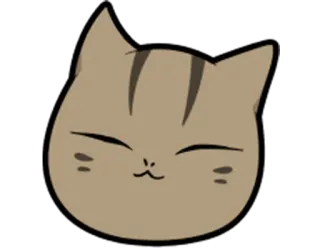 😌 gato, animal, lindo, pegatina, dibujo animado whatsapp sticker