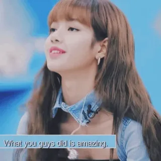 🌍 Lisa What you guys did is amazing. kpop, idol, blackpink, lisa, piosenkarz, celebryta telegram sticker