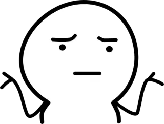 😐 sad, unhappy, emoji, expression, white, face telegram sticker