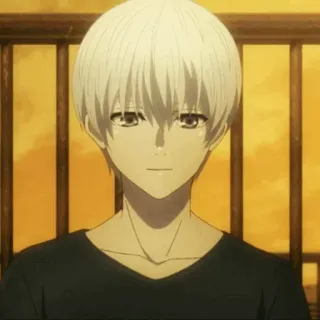 🔥 Ken Kaneki Tokyo Ghoul 애니메이션, 소년, 흰 머리, 만화, 어두운 telegram sticker