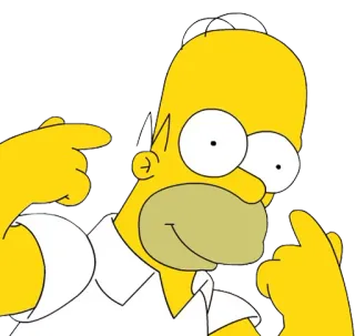 👆 Homer Simpson The Simpsons homer simpson, cartoon character, the simpsons, funny, sticker telegram sticker