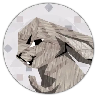 😶 animal, dog, low-poly, geometric, art, sticker, illustration telegram sticker