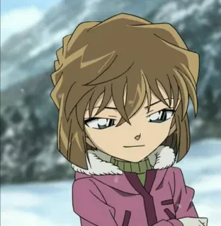 ☺️ Anime, Dziewczyna, Kreskówka, Postać, Zima, Słodkie telegram sticker